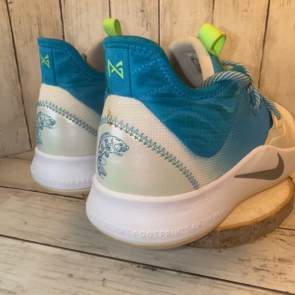 Nike Men’s PG 3 Paul George Lure Platinum Tint Blue Shoes Size 12 US AO2607-005 - Picture 6 of 10